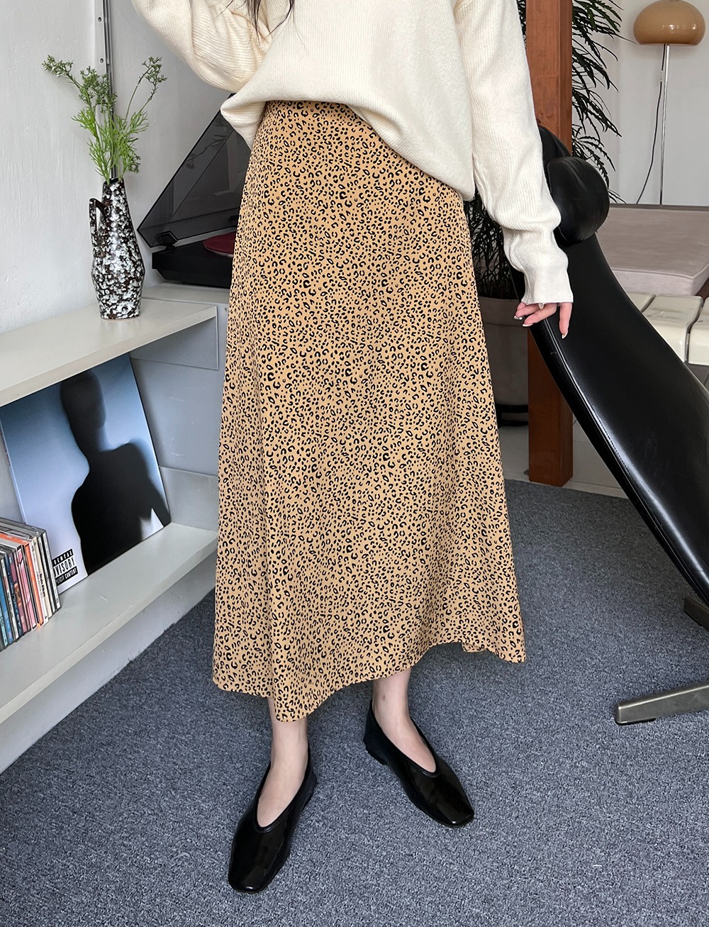 Rita Leopard Long Skirt